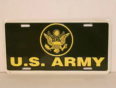 U.S. Army License Plate - Metal White Border • $6.95