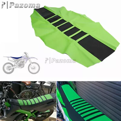 Dirt Bike Ribbed Gripper Seat Cover For KAWASAKI KLX250 KX85 KX65 KLX110 KX450F • $18.99