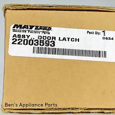 BRAND NEW OEM Maytag OEM Washer Door Lock Assembly 22003593 F-012 T • $125.99