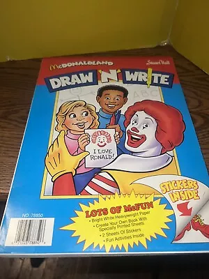 VINTAGE MCDONALDS MCDONALDLAND DRAW N WRITE ACTIVITY BOOK PAD PAPER Complete • $20