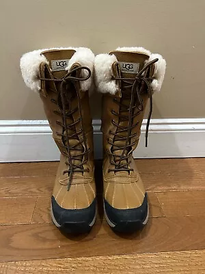 UGG Women's Adirondack Boot Tall III Snow Chestnut 9.5 M. Excellent Condition • $140