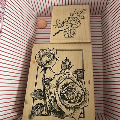 Stampa Rosa Rubber Stamps Roses Lot 2 Stampin Up!  • $6