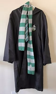 Harry Potter - Cosplay Costume - Hooded Robe / Scarf / Tie - Slytherin - Large • $49.99