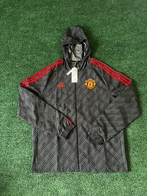 Adidas Manchester United Jacket Soccer Size L  Training Football Adult Black • $69.99
