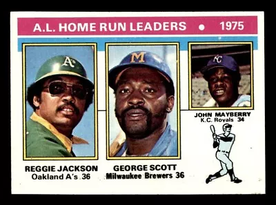 1976 Topps Baseball #194 A.L. Home Run Leaders Jackson EX *d3 • $5