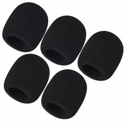 5X Microphone Pop Filter Windscreen Sponge Foam Mic Cover Black • $0.99