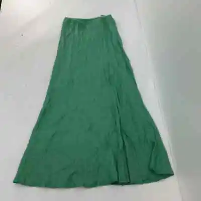 NWT Zara Solid Green Long Maxi Skirt Womens Size XS • $20
