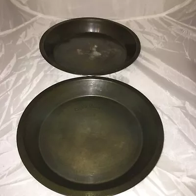 2 Vintage Bake-King 9” Cake Tin Pie Pans Farmhouse Wall Decor King Of Bakeware • $11.99