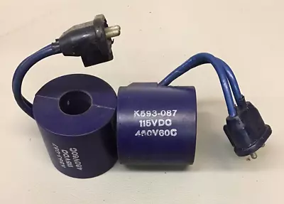 Lot Of 2: PNEUMATIC COIL K593-087 115VDC 460V 60CY (B40) • $50