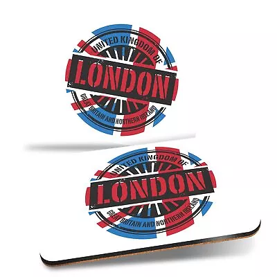 2x MDF Cork Placemat 29x21.5cm London England UK Union Jack Flag #6026 • £19.99