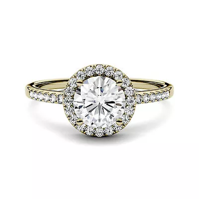 Moissanite By Charles & Colvard 6.5mm Round Engagement Ring 1.30cttw DEW • $636.30