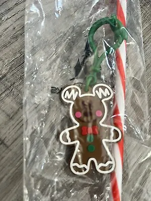 Disney Parks Christmas Candy Cane Straw W/ Rubber Mickey Gingerbread Cookie Clip • $22.99