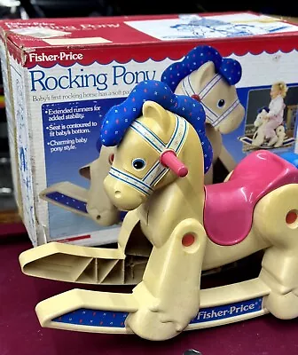 Vintage 1988 Fisher Price Rocking Horse Pony Toddler Children's Ride On Toy 1016 • $75