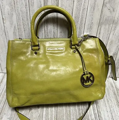 Michael Kors Patent Distressed Leather Granny Apple Green Crossbody Bag • $10.50