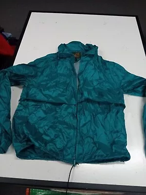 Eddie Bauer Hooded  Rain Jacket Large Full Zip Windbreaker New • $22