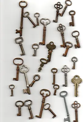 29 Antique Skeleton Furniture Barrel Cabinet And Old Lock Keys • $40