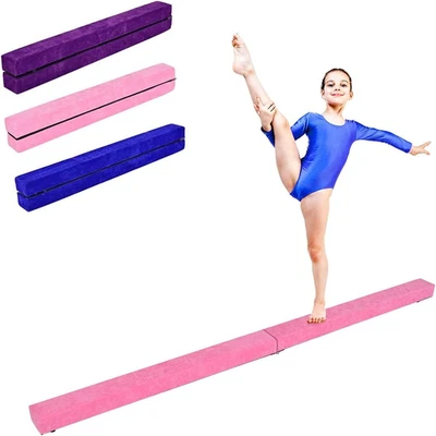 Trave Da Ginnastica Pieghevole 2,4m - In Finta Pelle Scamosciata, Colore Lavanda - Foto 9