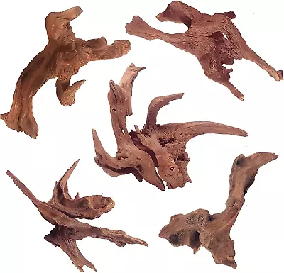 Natural Driftwood For Aquarium Decor 5 Pieces 4-8  Assorted Branches Fish Tank  • $33.97