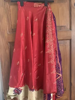 £12 • Buy Sari Wrap Skirt Long Maxi Reversible Boho Hippy Festival UK 8 -18