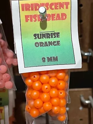 Mad River Fish Beads Iridescent Sunrise Orange • $2.99