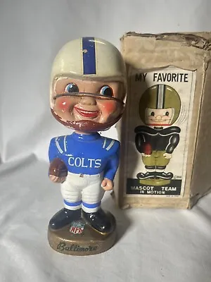 Vintage Baltimore Colts Bobble Head Sport Specialties Gold Base With Box 60s • $110
