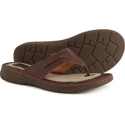 *RARE* Born Mens WHITMAN Thong Leather Sandals Size 8 Brown - **SALE** • $50