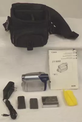 Canon ZR800 MiniDv Mini Dv Camcorder With Bag Batteries Cord Tape Tested Works • $64.95