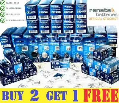 Renata Watch Batteries - BUY 2 GET 1 FREE - 364 371 377 379 399 CR2032 2025 • £1.99