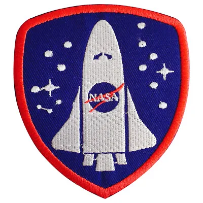 NASA Logo With Space Ship Patch Iron On Sew On Embroidered Patch For Shirts • £2.49