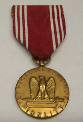 ARMY - GOOD CONDUCT MEDAL - Deep Red With White Stripes Ribbon - Missing Pin • $10.07
