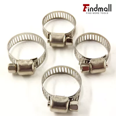 Findmall 50 Piece 3/8 Inch - 1/2 Inch Drive Adjustable Fuel Line Hose Clamps New • $9