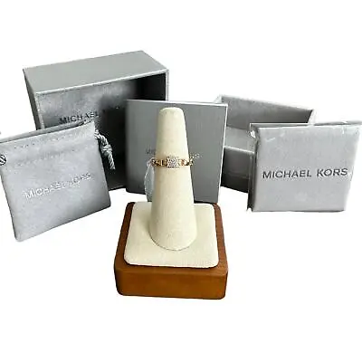 Michael Kors Mercer Link Sterling Silver Ring In 14K Gold-Plated Sterling Silver • $45