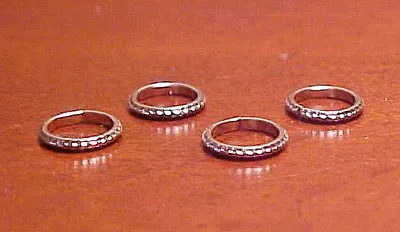 LARGE TEXTURED JUMP RINGS For 1:9 Or 1:6 Scale Model Horse Tack - SILVER-TONED • $1.99