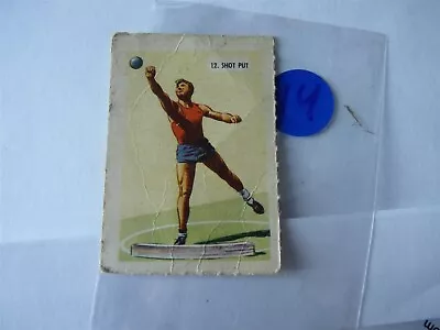 VINTAGE Non Sport  CARD 1945-46 Kellogg's   All-Wheat   THROW SHOT PUT NO14 • $4.42