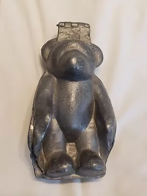 Antique E & Co NY Hinged Pewter Teddy Bear Ice Cream Mold • $21