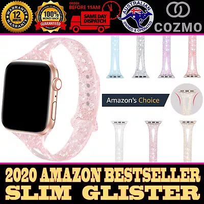 $4.55 • Buy Apple Watch IWatch Series 7 SE 6 5 Silicone Replacement Slim Strap Band 38 40 41