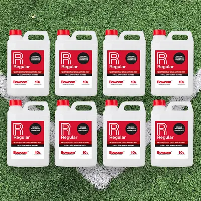 8 X 10 Lt Concentrate Bowcom Heavy Duty Pitch Grass Line Marking Paint White • £284.99