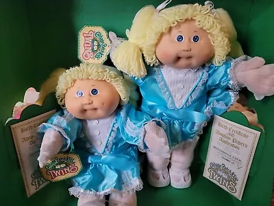 Vintage 1980's Patch Kids Dolls TwinsGirls Elenora &Christabella  Coleco • $129.99