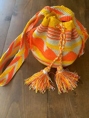 New-Genuine-Wayuu-Colorful-Colombian-Handmade-Mochila-Bag South America Craft • $35