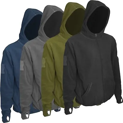 Tactical Military Army Combat Zipped Fleece Hoodie Security Police Hiking • £13.99