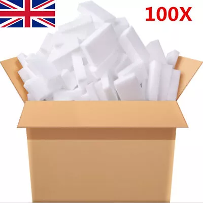 100x Magic Cleaning Sponges Eraser Sponges Melamine Foam Stain Dirt Mark Remover • £3.95