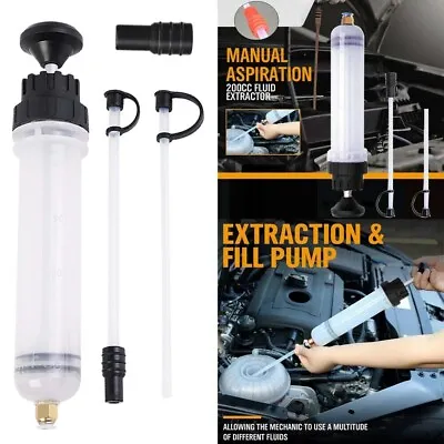 $12.49 • Buy 200CC Car Vehicle Vacuum Brake Pump Tank Fluid Oil Change Syringe Extractor Tool