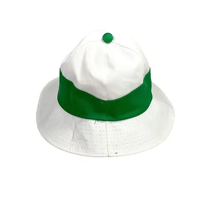 Vintage Betmar Bucket Hat- Green/White- Slouchy Hat- One Size • $19.95