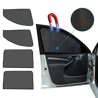 4x Magnetic Car Front Rear Side Window Sun Shade Mesh Shield UV Protector Cover • $12.09