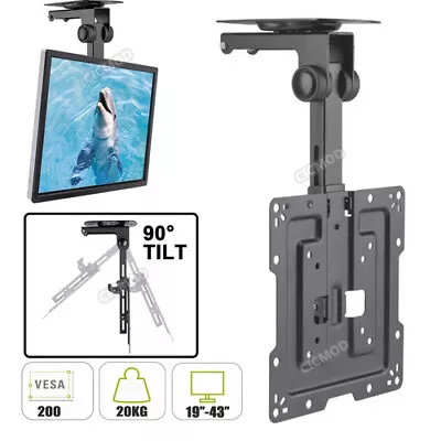 19 -43  Ceiling Wall Mount TV Bracket Tilt Swivel Fold Down For Caravan Boat RV • £20.89