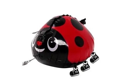 Ladybug Balloon Walking Pet Animal Airwalker Foil Helium Kids Fun Parties Toys • £2.99
