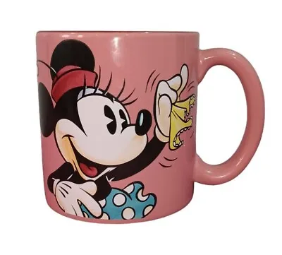 The Disney Store Pink Waving Minnie Mouse Coffee Tea Mug Cup Pre- Owned • $18.99