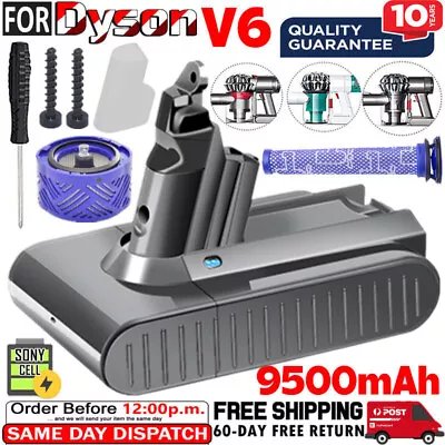 9500mAh For Dyson V6 Battery V6 Animal SV03 SV04 SV05 SV06 SV09 / Filters Screws • $33.99