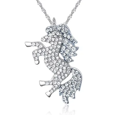 £3.29 • Buy Childrens Kids Girls Jewellery Silver / Gold UNICORN Necklace Pendant Gift Xmas