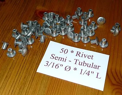 50 Door Seal Rivets 3/16  Ø Semi Tubular Truss Head Land Rover Series 2 3 302818 • $17.81